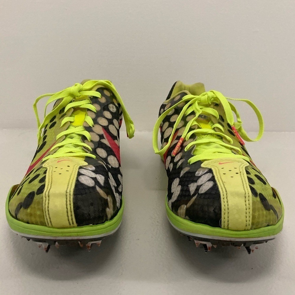 Nike Zoom Neon Highlighter Yellow Track Shoes w/Black and Pink Accents - Picture 3 of 16